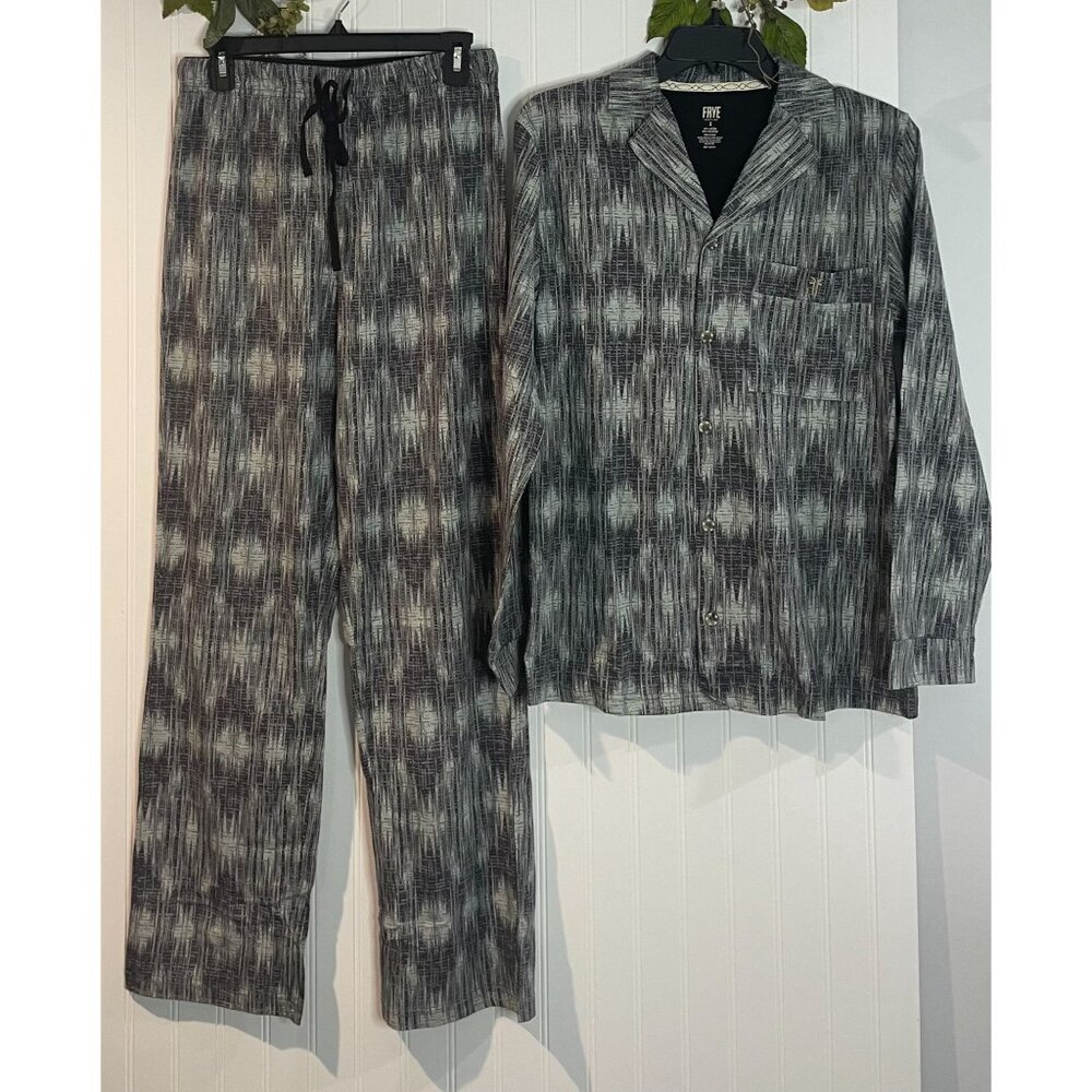 Frye Mens S Gray Patterned Pajama Set